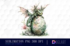 Fairy Dragon Egg Watercolor Clipart Product Image 1