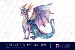Fairy Dragon Watercolor Clipart Product Image 1