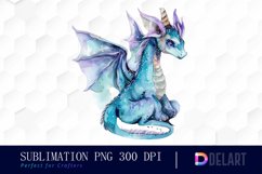 Fairy Dragon Watercolor Clipart Product Image 1
