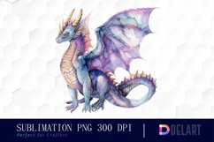 Fairy Dragon Watercolor Clipart Product Image 1