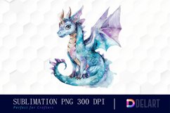 Fairy Dragon Watercolor Clipart Product Image 1