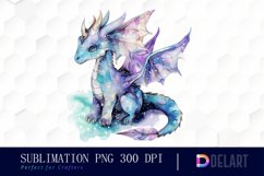 Fairy Dragon Watercolor Clipart Product Image 1