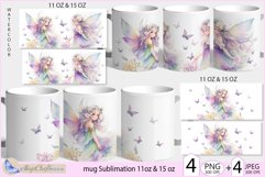 Mug Wrap fairy elf Sublimation| fabulous fairy mug 11oz 15oz Product Image 1