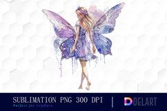 Fairy Girl Watercolor Clipart Product Image 1