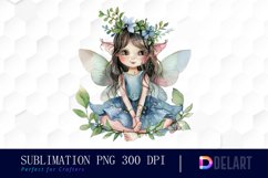 Fairy Girl Watercolor Clipart Product Image 1