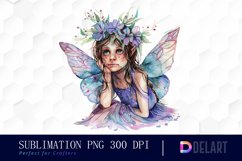 Fairy Girl Watercolor Clipart Product Image 1
