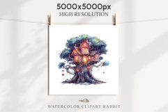 Fairy Haunted Mansion Halloween Witch Tree House Clipart PNG Tale Art Image Watercolor Transparent Print illustration sublimation kids printable digital watercolor Witchy Mansion, fairy tree house clipart, haunted mansion, Creepy Witch House, halloween