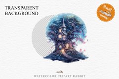 Fairy Haunted Mansion Halloween Witch Tree House Clipart PNG Tale Art Image Watercolor Transparent Print illustration sublimation kids printable digital watercolor Witchy Mansion, fairy tree house clipart, haunted mansion, Creepy Witch House, halloween