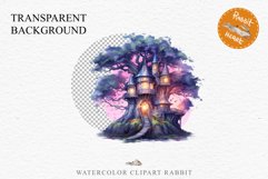 Fairy Haunted Mansion Halloween Witch Tree House Clipart PNG Tale Art Image Watercolor Transparent Print illustration sublimation kids printable digital watercolor Witchy Mansion, fairy tree house clipart, haunted mansion, Creepy Witch House, halloween