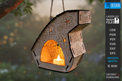 Fairy House Laser Cut| Garden Lantern |Hanging Candle Holder Product Image 1