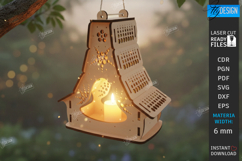 Fairy House Laser Cut| Garden Lantern |Hanging Candle Holder Product Image 1