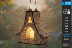 Fairy House Laser Cut| Garden Lantern |Hanging Candle Holder Product Image 1
