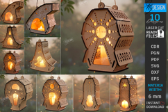Fairy Houses Laser Cut Bundle|Garden|Hanging Candle Holders Product Image 1
