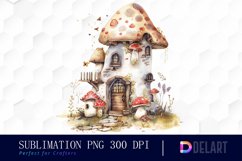 Fairy House Watercolor Clipart Product Image 1