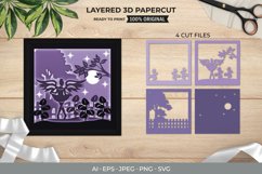 3D Shadow Box Fairy Dancing in The Garden Layered Papercut Product Image 1