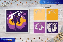 A Beautiful Fairy in The Forest Layered Papercut Template Product Image 1