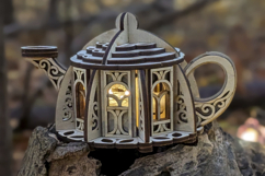 Kettle Fairy House Laser Cut File, SVG Miniature Product Image 14