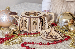 Kettle Fairy House Laser Cut File, SVG Miniature Product Image 7