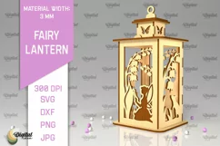 Fairy Lantern Laser Cut. Fairy Fairies SVG. Fantasy Design Product Image 1