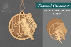 Fairy Laser Cut Ornament SVG Product Image 1