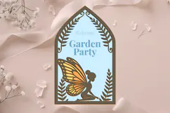 Fairy Leaves Stained glass - 4 SVG layers Product Image 1