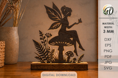 Fairy Light Stand Laser Cut. Lightbox. Led Light Lamp SVG Product Image 1
