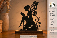 Fairy Light Stand Laser Cut. Lightbox. Led Light Lamp SVG Product Image 1