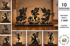 3D Fairy Light Stands Bundle Laser Cut. Lightbox SVG Product Image 1