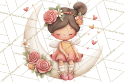 Valentine Fairy Clipart, PNG, Romantic Fairies With Hearts Product Image 2
