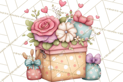 Valentine Fairy Clipart, PNG, Romantic Fairies With Hearts Product Image 3
