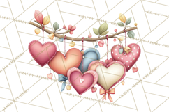 Valentine Fairy Clipart, PNG, Romantic Fairies With Hearts Product Image 5