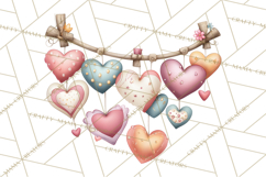 Valentine Fairy Clipart, PNG, Romantic Fairies With Hearts Product Image 3