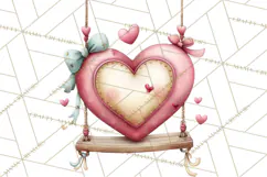 Valentine Fairy Clipart, PNG, Romantic Fairies With Hearts Product Image 4