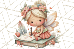Valentine Fairy Clipart, PNG, Romantic Fairies With Hearts Product Image 4