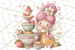 Valentine Fairy Clipart, PNG, Romantic Fairies With Hearts Product Image 5