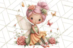 Valentine Fairy Clipart, PNG, Romantic Fairies With Hearts Product Image 2