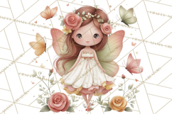 Valentine Fairy Clipart, PNG, Romantic Fairies With Hearts Product Image 3