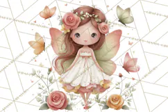 Valentine Fairy Clipart, PNG, Romantic Fairies With Hearts Product Image 3