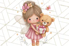 Valentine Fairy Clipart, PNG, Romantic Fairies With Hearts Product Image 2
