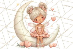 Valentine Fairy Clipart, PNG, Romantic Fairies With Hearts Product Image 4
