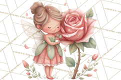 Valentine Fairy Clipart, PNG, Romantic Fairies With Hearts Product Image 5