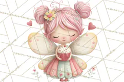 Valentine Fairy Clipart, PNG, Romantic Fairies With Hearts Product Image 2