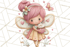 Valentine Fairy Clipart, PNG, Romantic Fairies With Hearts Product Image 4