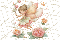 Valentine Fairy Clipart, PNG, Romantic Fairies With Hearts Product Image 2