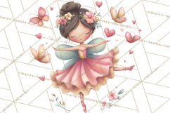 Valentine Fairy Clipart, PNG, Romantic Fairies With Hearts Product Image 5