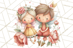 Valentine Fairy Clipart, PNG, Romantic Fairies With Hearts Product Image 3