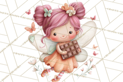 Valentine Fairy Clipart, PNG, Romantic Fairies With Hearts Product Image 4