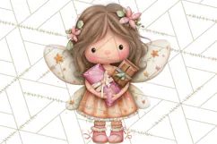 Valentine Fairy Clipart, PNG, Romantic Fairies With Hearts Product Image 5