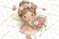 Valentine Fairy Clipart, PNG, Romantic Fairies With Hearts Product Image 2