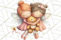 Valentine Fairy Clipart, PNG, Romantic Fairies With Hearts Product Image 5